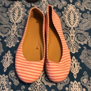 Red & white cute flats